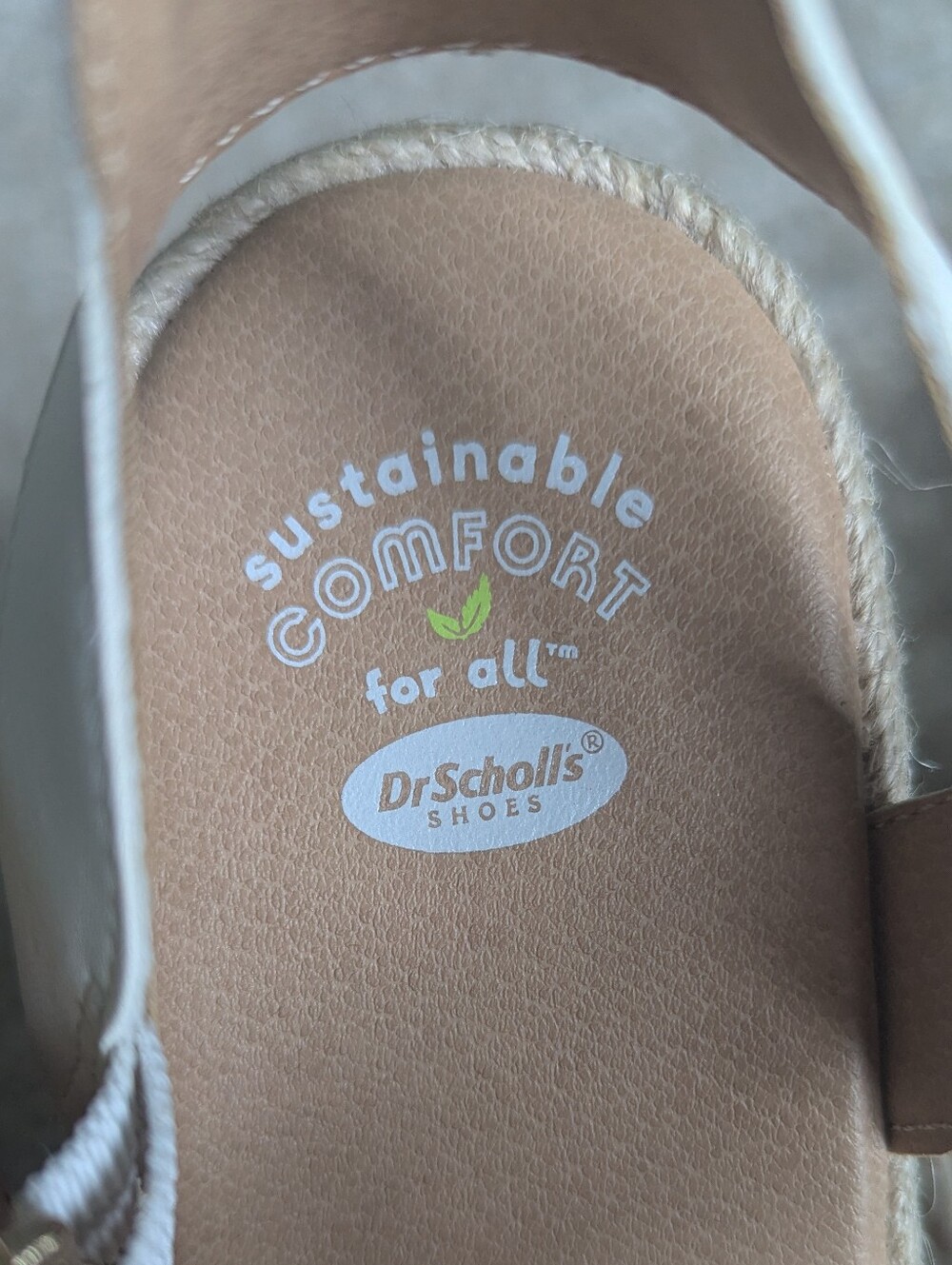 Dr. Scholl's White Triple-Strap Espadrille Platform Sandals - Sz 10 - Picture 3 of 9